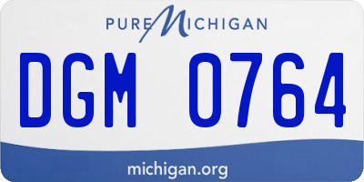 MI license plate DGM0764