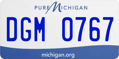 MI license plate DGM0767