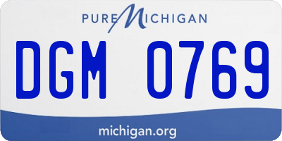 MI license plate DGM0769