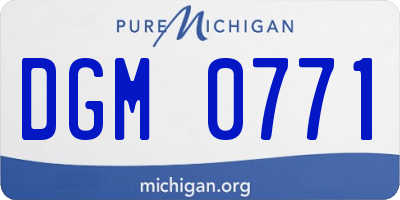 MI license plate DGM0771