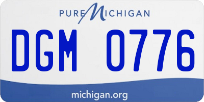 MI license plate DGM0776