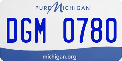 MI license plate DGM0780