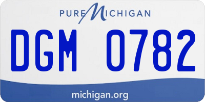 MI license plate DGM0782