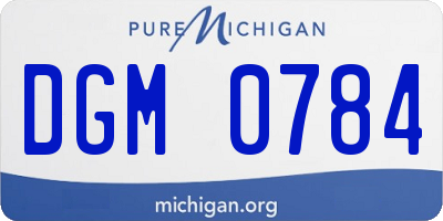 MI license plate DGM0784