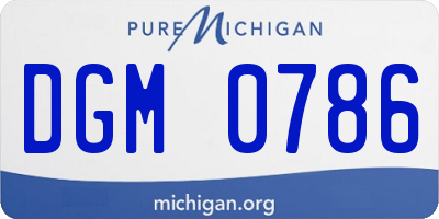 MI license plate DGM0786
