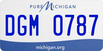 MI license plate DGM0787
