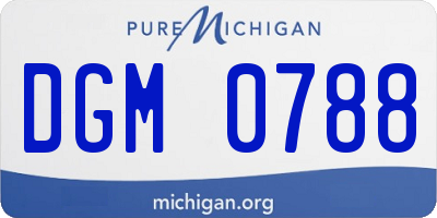 MI license plate DGM0788