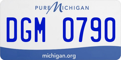 MI license plate DGM0790