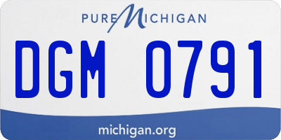 MI license plate DGM0791