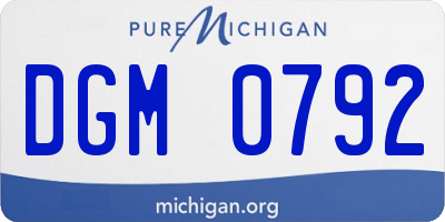 MI license plate DGM0792
