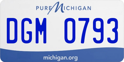 MI license plate DGM0793