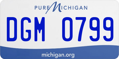 MI license plate DGM0799