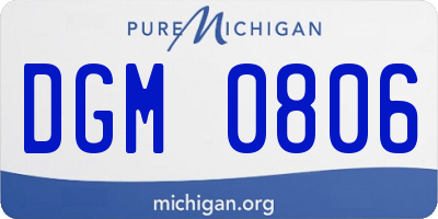 MI license plate DGM0806