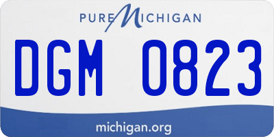 MI license plate DGM0823