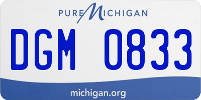 MI license plate DGM0833