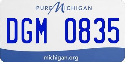 MI license plate DGM0835