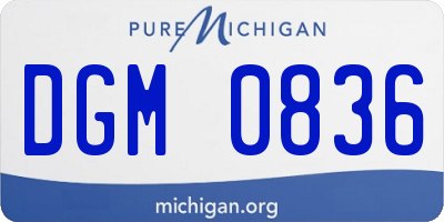 MI license plate DGM0836