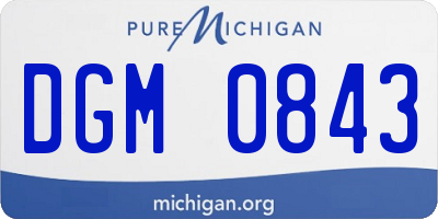 MI license plate DGM0843