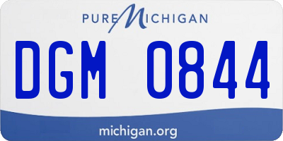 MI license plate DGM0844