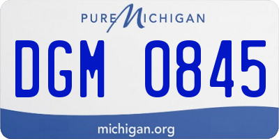 MI license plate DGM0845