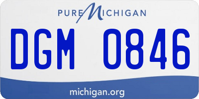 MI license plate DGM0846