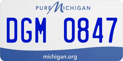 MI license plate DGM0847