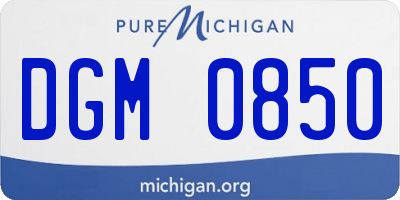 MI license plate DGM0850