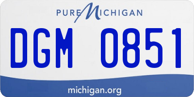 MI license plate DGM0851