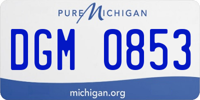 MI license plate DGM0853
