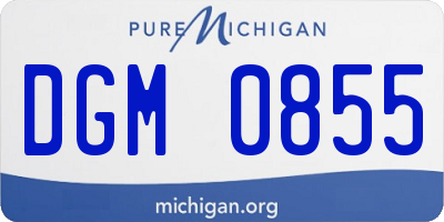 MI license plate DGM0855