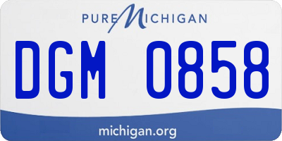 MI license plate DGM0858
