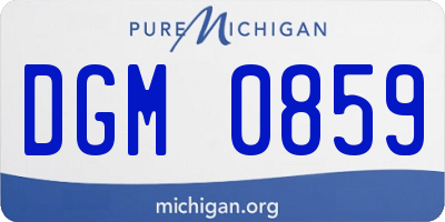 MI license plate DGM0859