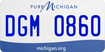 MI license plate DGM0860