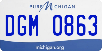 MI license plate DGM0863