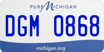 MI license plate DGM0868
