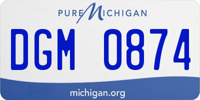 MI license plate DGM0874