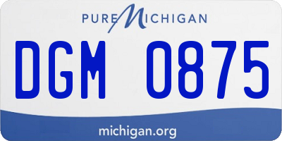 MI license plate DGM0875
