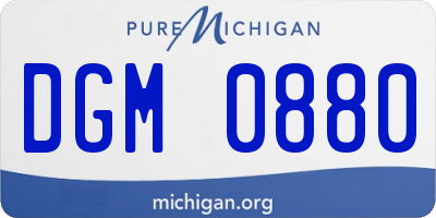 MI license plate DGM0880
