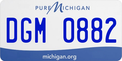 MI license plate DGM0882