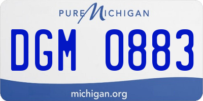 MI license plate DGM0883