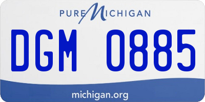 MI license plate DGM0885