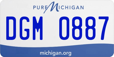 MI license plate DGM0887