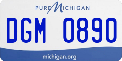 MI license plate DGM0890