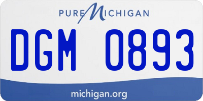 MI license plate DGM0893