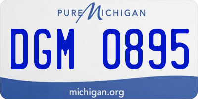 MI license plate DGM0895