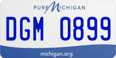 MI license plate DGM0899