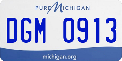 MI license plate DGM0913