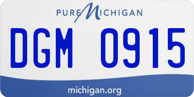 MI license plate DGM0915