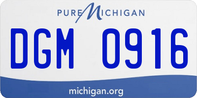 MI license plate DGM0916