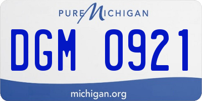 MI license plate DGM0921